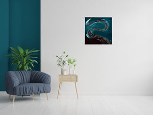 Liquid Horizon 2025 Acrylic painting by Edelgard Schroer