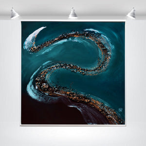 Liquid Horizon 2025 Acrylic painting by Edelgard Schroer