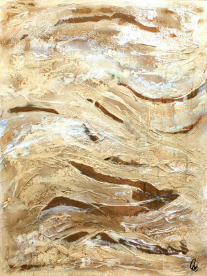 Golden Waves (2025) Acrylic painting by Edelgard Schroer