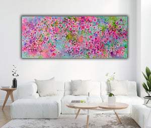 Sakura Cherry Blossom Painting Large Floral Canvas Art