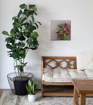Rise of the Tulips – Textured Floral Painting