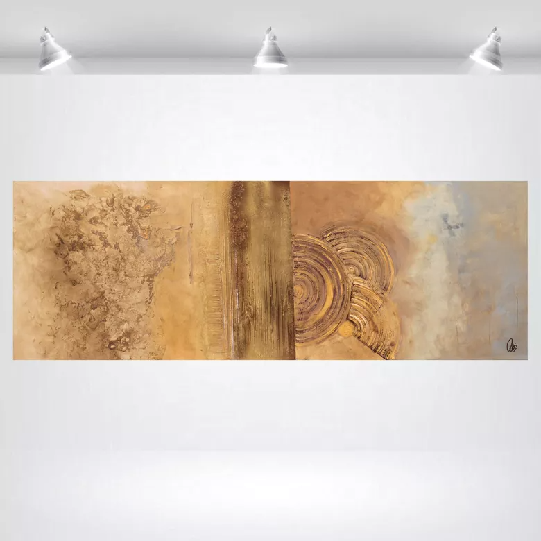 Golden Echoes (2025) Acrylic painting by Edelgard Schroer