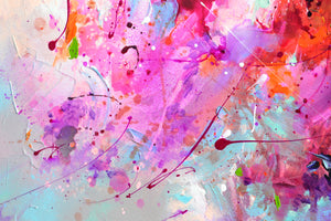 Colorful Signals of Trees Large Abstract Painting