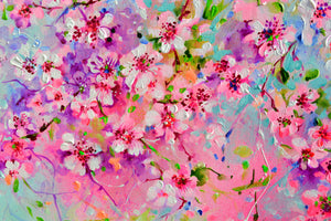 Sakura Cherry Blossom Painting Large Floral Canvas Art
