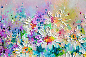 Wildflower Meadow Painting Woodland Daisies