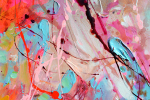 Colorful Signals of Trees Large Abstract Painting