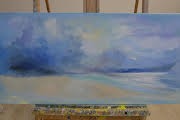 Fisherman’s Cove Original Atmospheric Seascape Painting