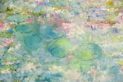 Pale Blue Waterlilies Original Painting by Lesley Blackburn