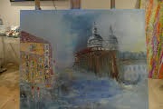 The Grand Canal Venice Original Oil Painting by Lesley Blackburn