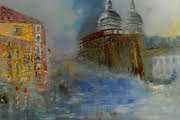 The Grand Canal Venice Original Oil Painting by Lesley Blackburn