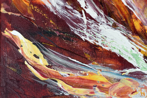 Flame Bloom II (2025) Acrylic painting by Edelgard Schroer