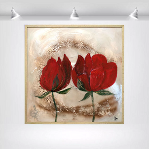 Abstract Roses (2025) Acrylic painting by Edelgard Schroer