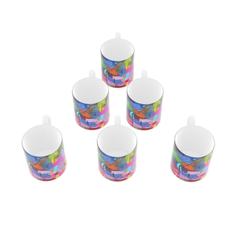 Bone China Mug 6 Pack with branding