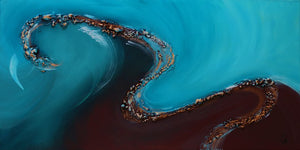 Twilight River 2025 Acrylic Painting by Edelgard Schroer