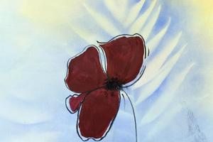 Scarlet Breeze (2025) Acrylic painting by Edelgard Schroer