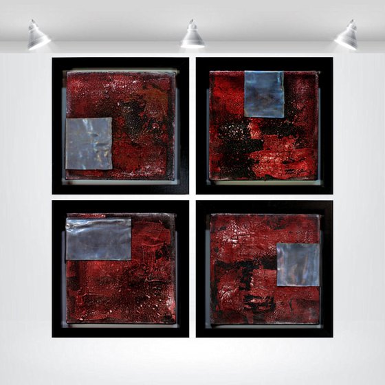 Metallic Echoes (2025) Acrylic painting by Edelgard Schroer