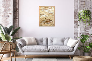 Golden Waves (2025) Acrylic painting by Edelgard Schroer