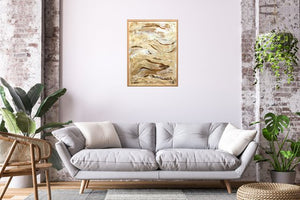 Golden Waves (2025) Acrylic painting by Edelgard Schroer