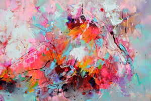 Colorful Signals of Trees Large Abstract Painting