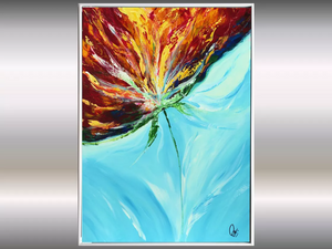 Flame Bloom II (2025) Acrylic painting by Edelgard Schroer