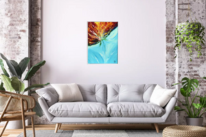Flame Bloom II (2025) Acrylic painting by Edelgard Schroer