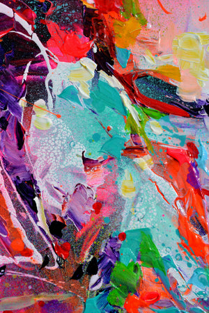 Sea Shell in the Wind Small Abstract Painting