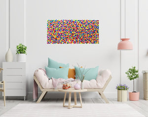 Dancing Pixels 2025 Acrylic Painting by Edelgard Schroer