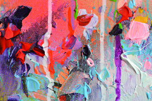 Dewy Forest Path Abstract Landscape Painting