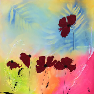 Scarlet Breeze (2025) Acrylic painting by Edelgard Schroer