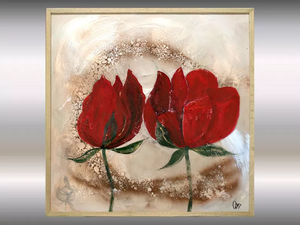 Abstract Roses (2025) Acrylic painting by Edelgard Schroer
