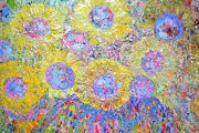 Van Gogh Sunflowers Mixed Media Painting by Lesley Blackburn