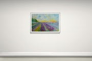 Lavender Fields Original Panoramic Impressionistic Landscape