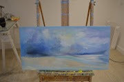 Fisherman’s Cove Original Atmospheric Seascape Painting