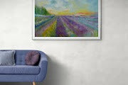 Lavender Fields Original Panoramic Impressionistic Landscape