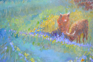 Highlanders on the Loch Scottish Highland Landscape