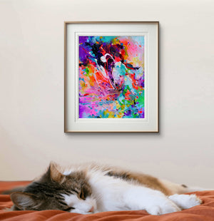 Sea Shell in the Wind Small Abstract Painting