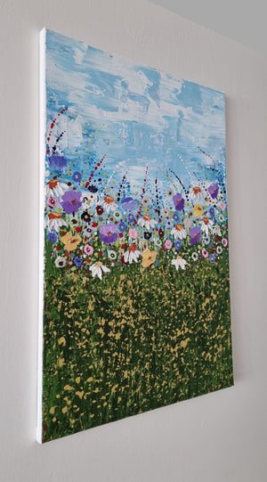 A Blast of Summer – Textured Wildflower Painting