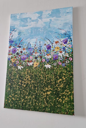 A Blast of Summer – Textured Wildflower Painting