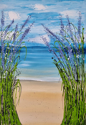 Where the Sea Meets Silence – Textured Seascape Art