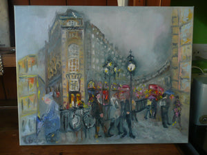 Piccadilly Circus Original Impressionistic London Painting