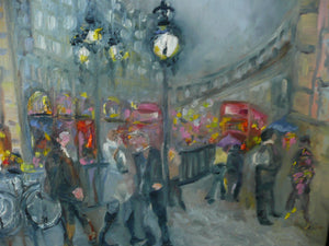 Piccadilly Circus Original Impressionistic London Painting