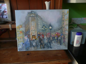 Piccadilly Circus Original Impressionistic London Painting