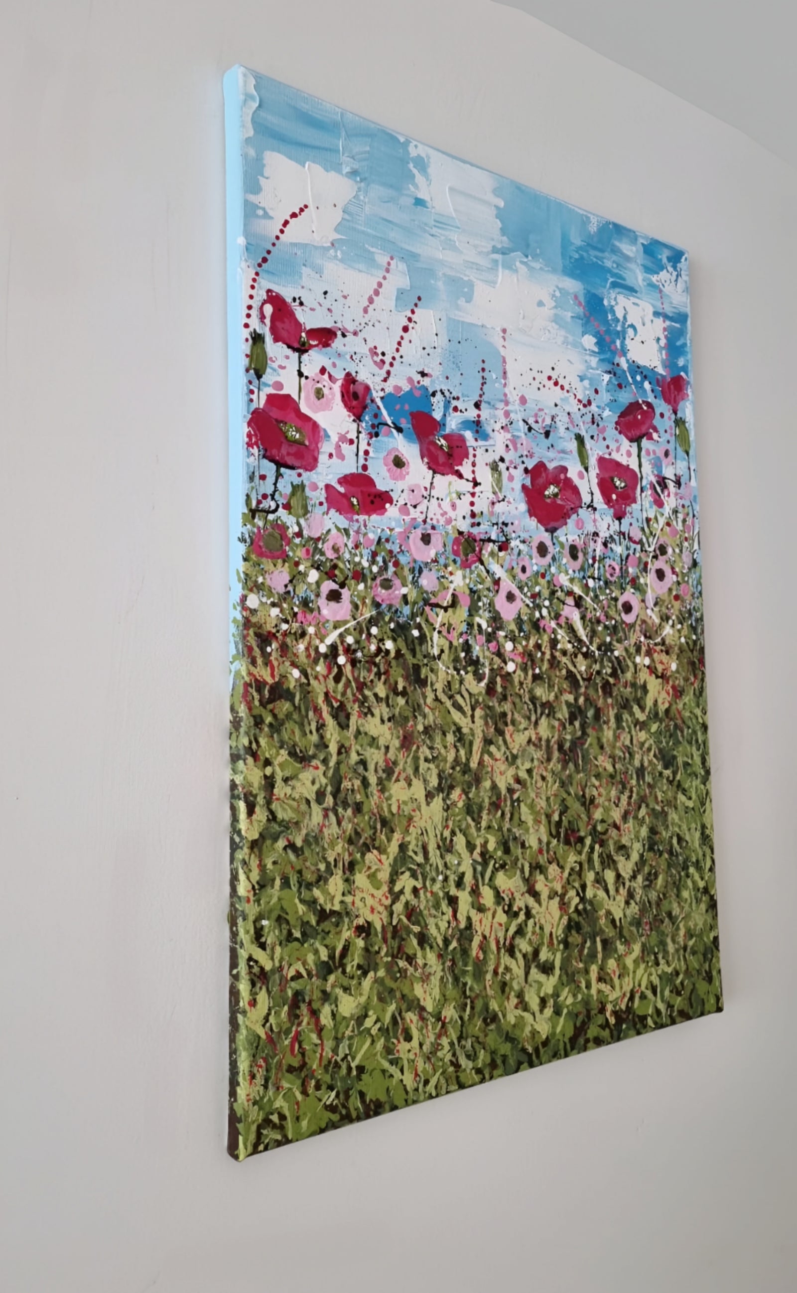 Dorset Poppy Fields – Textured Floral Landscape