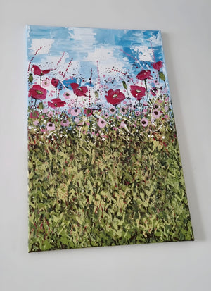 Dorset Poppy Fields – Textured Floral Landscape