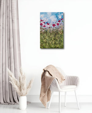 Dorset Poppy Fields – Textured Floral Landscape