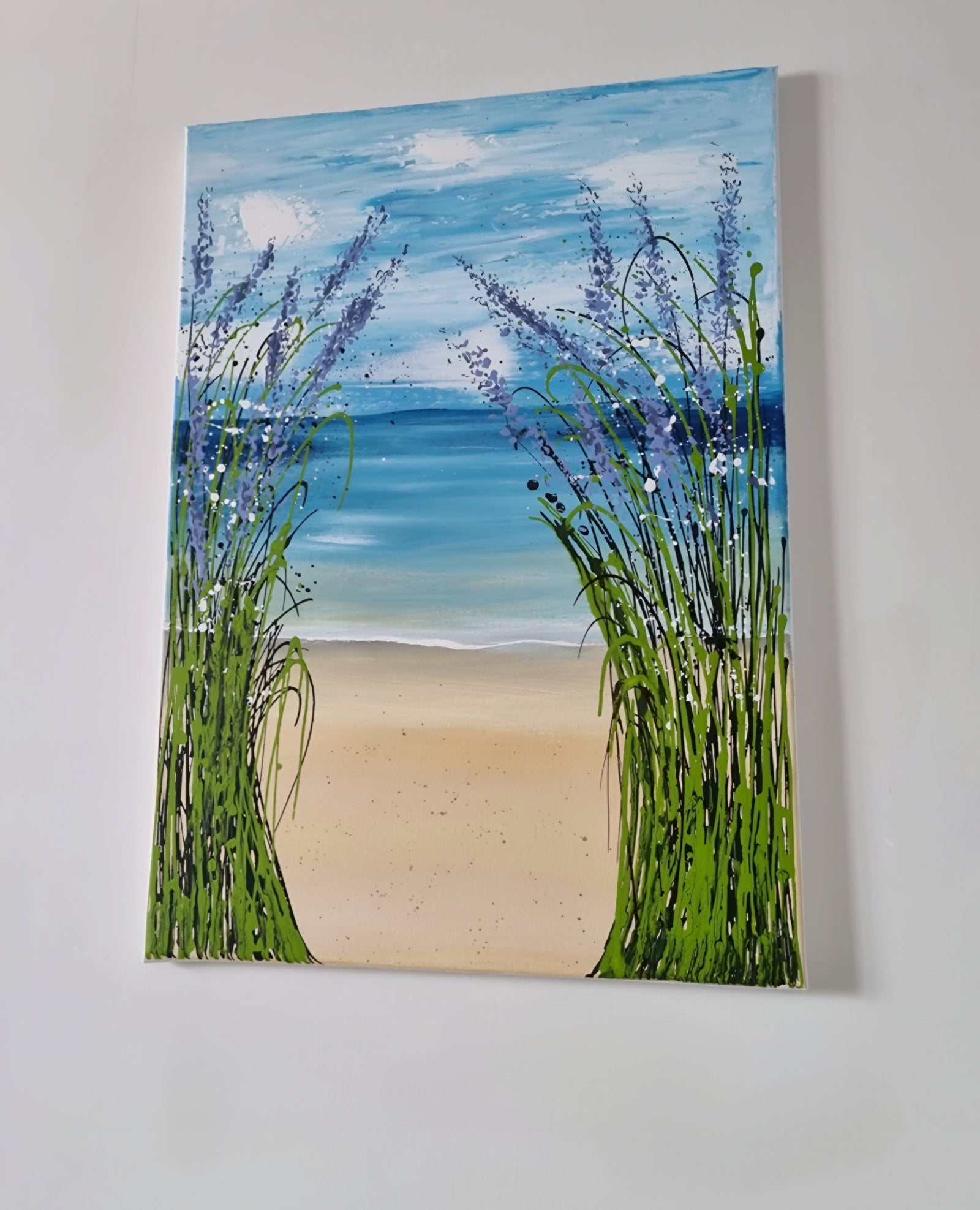 Where the Sea Meets Silence – Textured Seascape Art