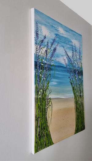 Where the Sea Meets Silence – Textured Seascape Art