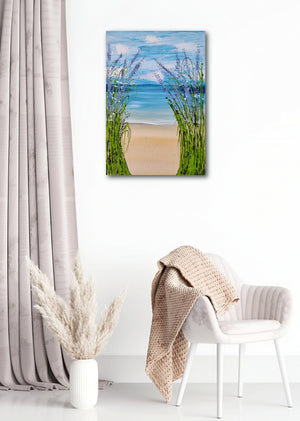 Where the Sea Meets Silence – Textured Seascape Art