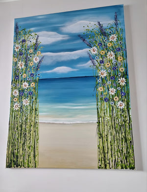 A Window to Stillness – Textured Seascape Art