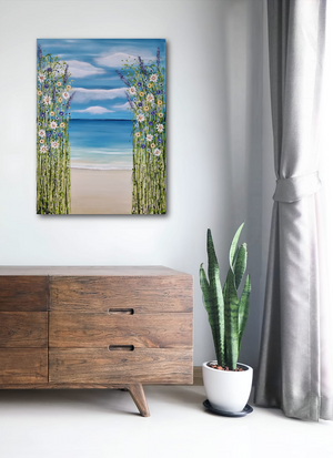 A Window to Stillness – Textured Seascape Art